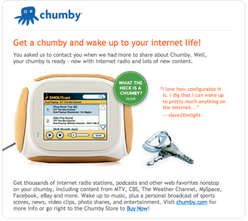 Chumby public release